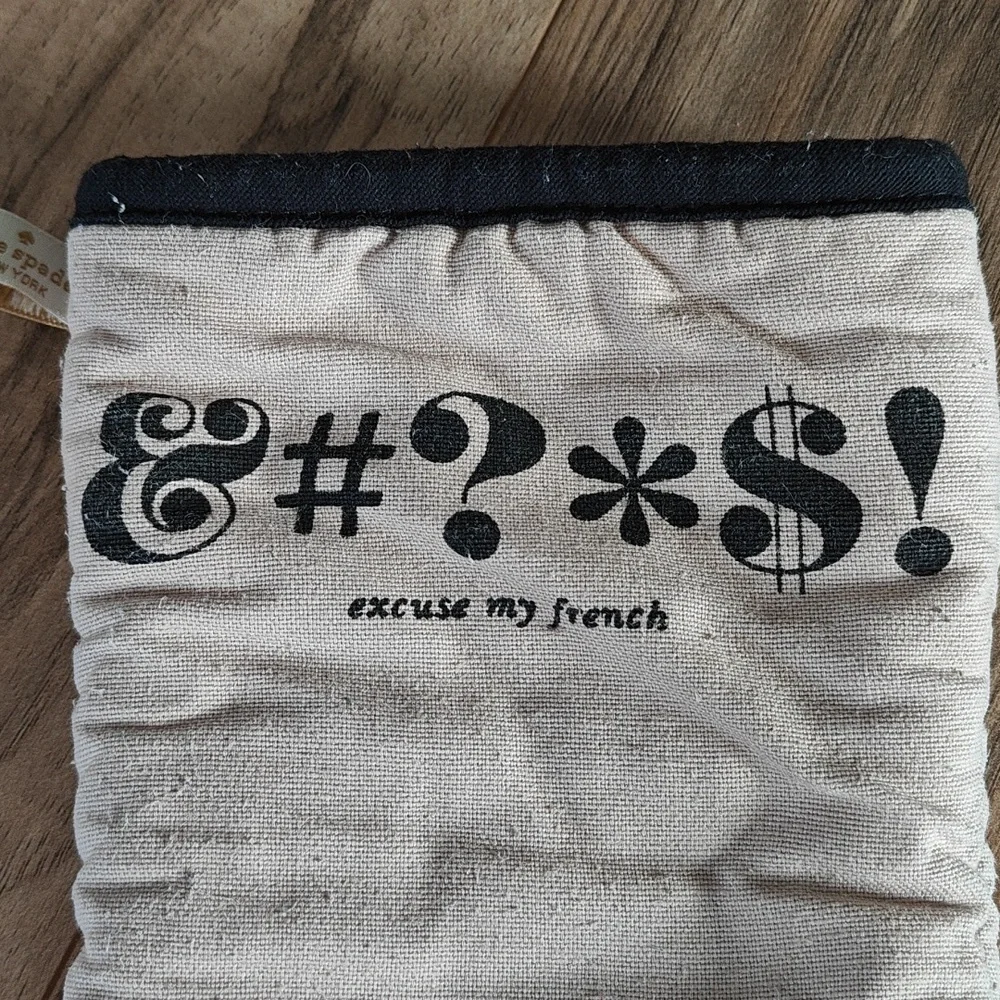 GUC Kate Spade funny expletive oven mitt